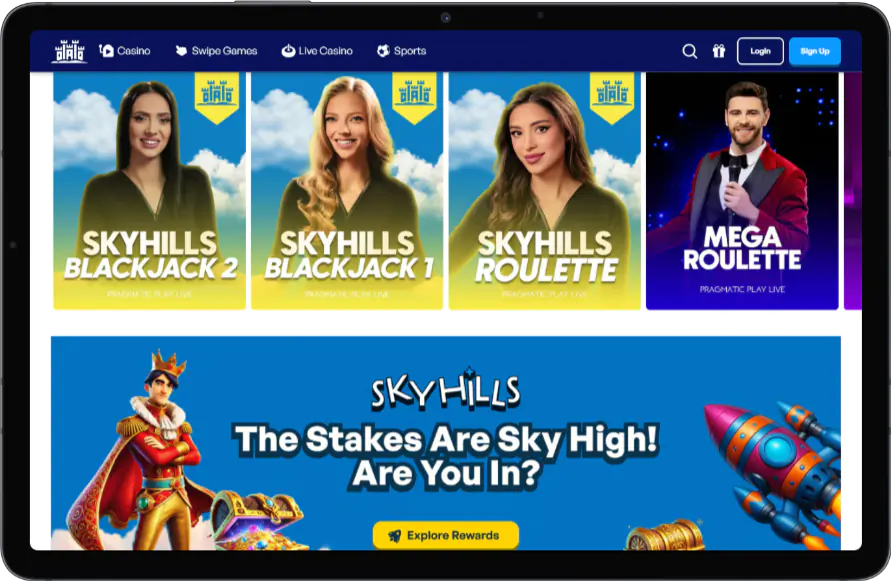SkyHills Casino voor mobiel spelen op smartphones en tablets image 2
